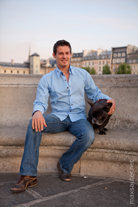 Bertrand di Bettino et son chien Bertrand di Bettino et son chien