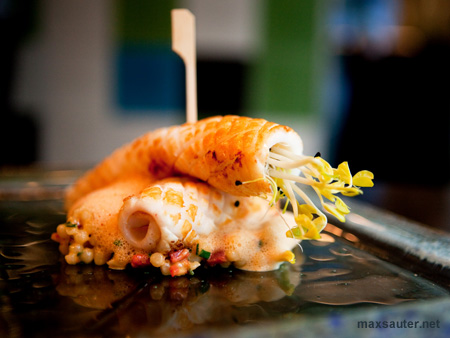 Encornet et risotto, chef Thierry Vérola