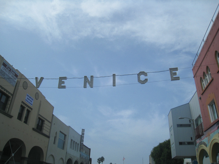 signe d'entrée à venice depuis la voiture