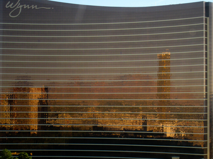 reflet de las vegas dans l'hotel wynn