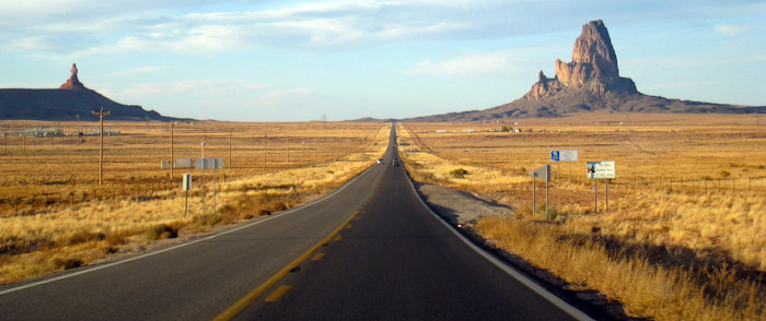 la route vers monument valley