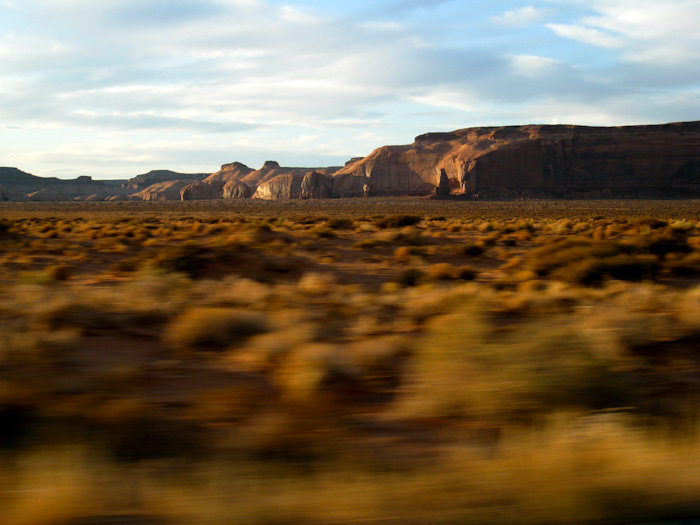 la route vers monument valley