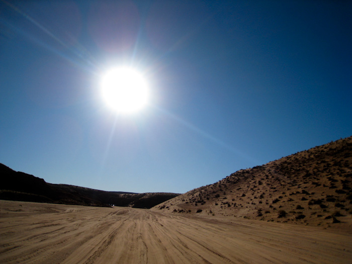 sur la piste vers antelope canyon